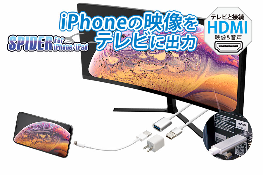 iPhoneの画面をそのままテレビに出力