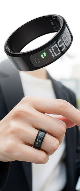 リングLCD画面に数値を直接表示