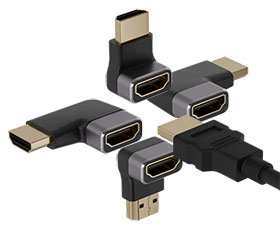 狭い場所でもスッキリ接続