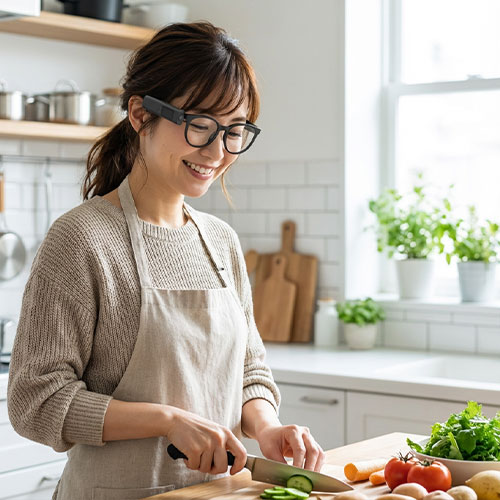 調理しながら撮影