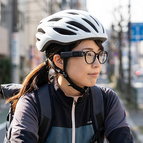 自転車でも安心録画