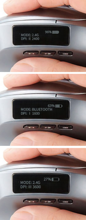 LCD画面で設定を一目確認