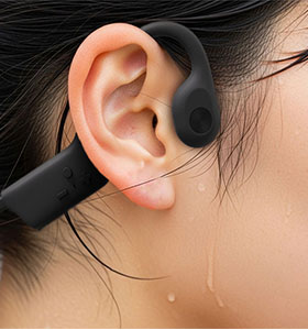 水しぶきも気にせずランニング