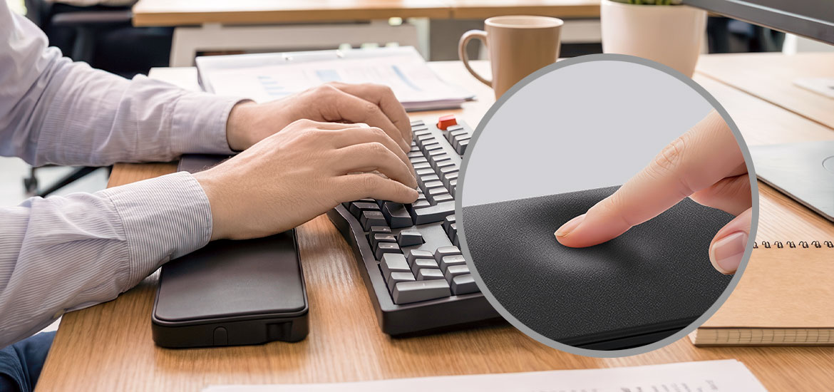 やわらかいパームレスト機能