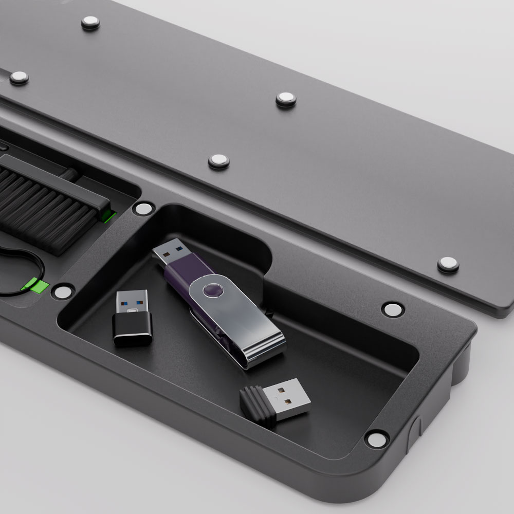 小物入れスペースを装備