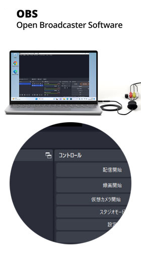 フリーソフトで人気なOBSに対応